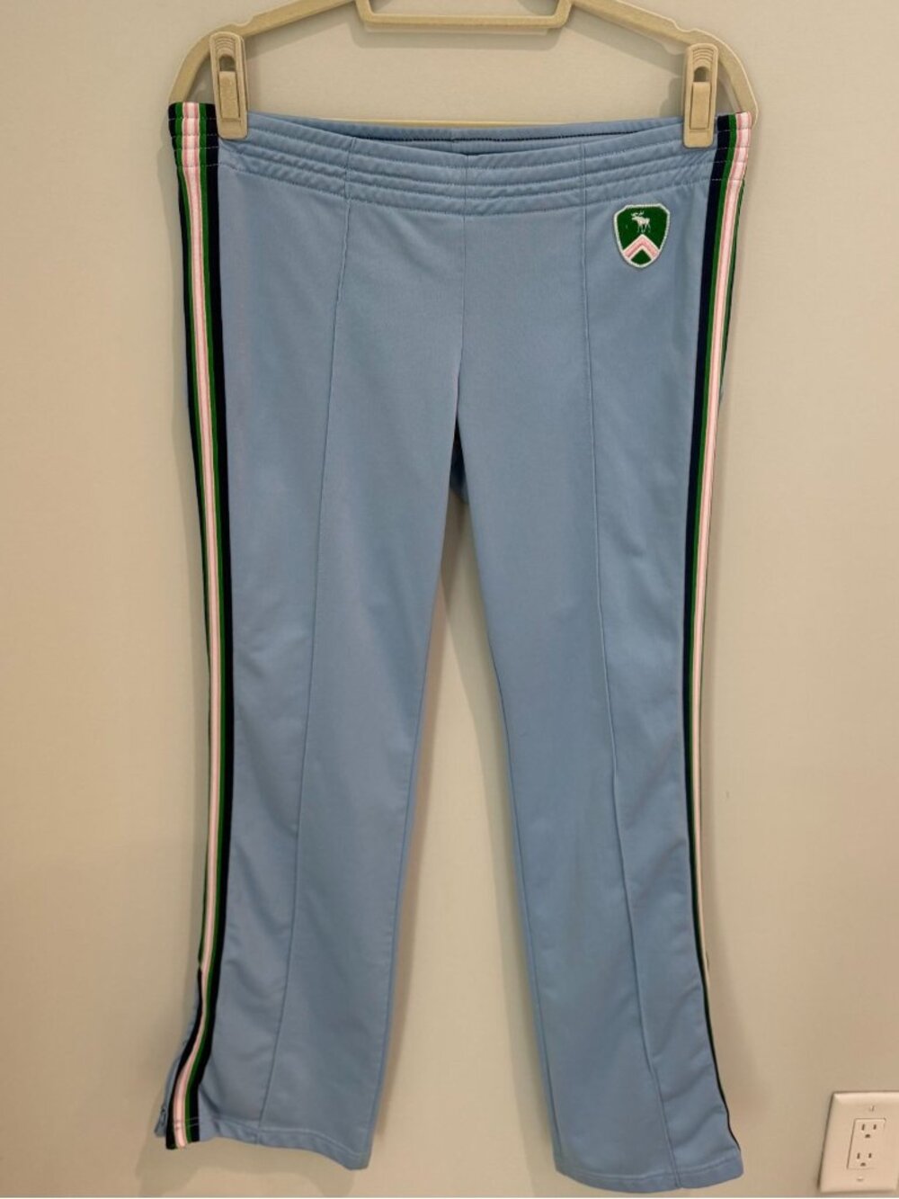 Vintage Y2K Abercrombie & Fitch Light Blue Track Pants / Sweatpants Medium